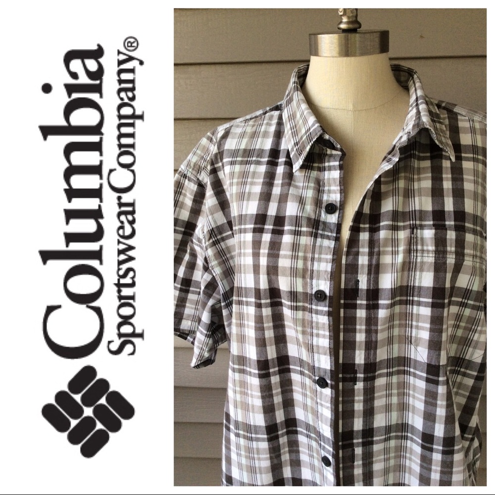 Columbia mens short sleeve button down